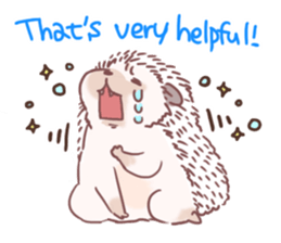 Hedgehog of polite chat (English ver.) sticker #7088650