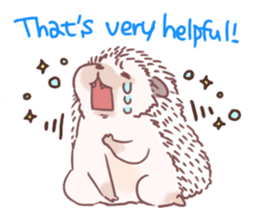 Hedgehog of polite chat (English ver.) sticker #7088650