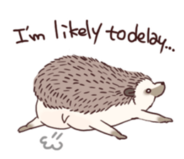Hedgehog of polite chat (English ver.) sticker #7088654