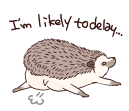 Hedgehog of polite chat (English ver.) sticker #7088654