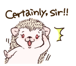 Hedgehog of polite chat (English ver.) sticker #7088656