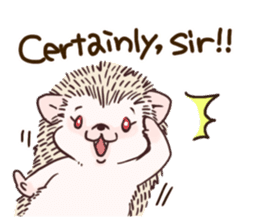 Hedgehog of polite chat (English ver.) sticker #7088656
