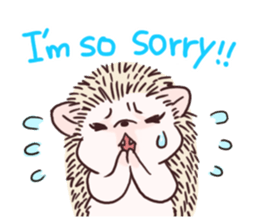 Hedgehog of polite chat (English ver.) sticker #7088657