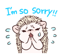Hedgehog of polite chat (English ver.) sticker #7088657