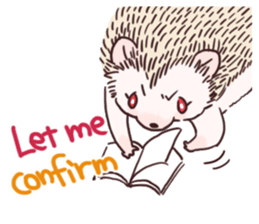 Hedgehog of polite chat (English ver.) sticker #7088658