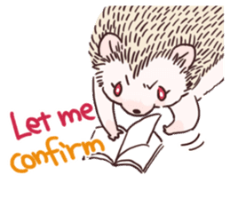 Hedgehog of polite chat (English ver.) sticker #7088658