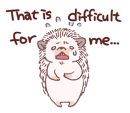 Hedgehog of polite chat (English ver.) sticker #7088661