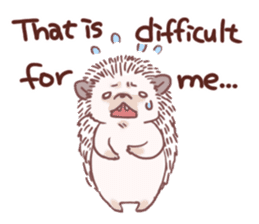 Hedgehog of polite chat (English ver.) sticker #7088661