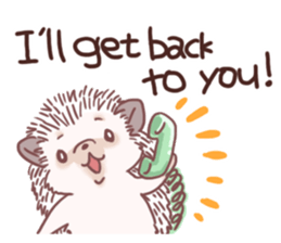 Hedgehog of polite chat (English ver.) sticker #7088662