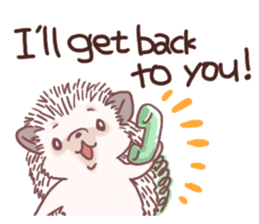 Hedgehog of polite chat (English ver.) sticker #7088662