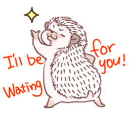 Hedgehog of polite chat (English ver.) sticker #7088663