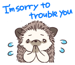 Hedgehog of polite chat (English ver.) sticker #7088664