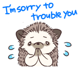 Hedgehog of polite chat (English ver.) sticker #7088664
