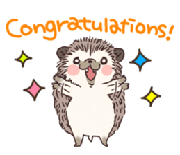 Hedgehog of polite chat (English ver.) sticker #7088665