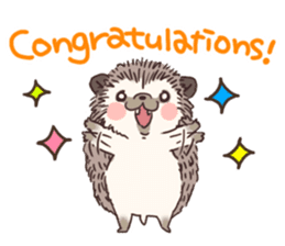 Hedgehog of polite chat (English ver.) sticker #7088665