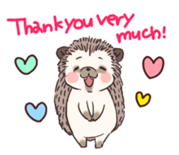 Hedgehog of polite chat (English ver.) sticker #7088666