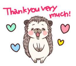 Hedgehog of polite chat (English ver.) sticker #7088666
