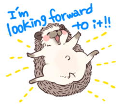 Hedgehog of polite chat (English ver.) sticker #7088667