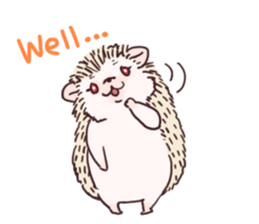 Hedgehog of polite chat (English ver.) sticker #7088670