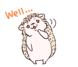 Hedgehog of polite chat (English ver.) sticker #7088670