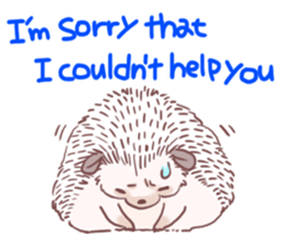 Hedgehog of polite chat (English ver.) sticker #7088672