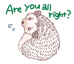 Hedgehog of polite chat (English ver.) sticker #7088673