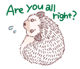 Hedgehog of polite chat (English ver.) sticker #7088673