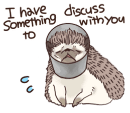Hedgehog of polite chat (English ver.) sticker #7088676