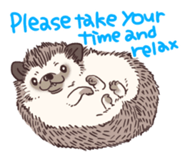 Hedgehog of polite chat (English ver.) sticker #7088677