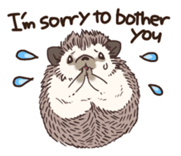 Hedgehog of polite chat (English ver.) sticker #7088678