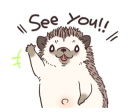 Hedgehog of polite chat (English ver.) sticker #7088679