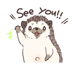 Hedgehog of polite chat (English ver.) sticker #7088679