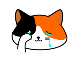 A calico cat in Parutom-town sticker #7088839