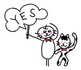 White cat and White fruit from Okinawa. sticker #7089496