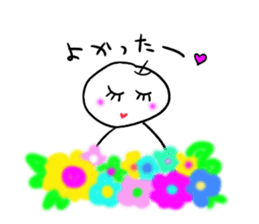 White cat and White fruit from Okinawa. sticker #7089506