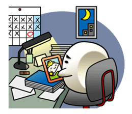 Working Marshmallow Daddy sticker #7089696