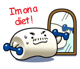 Working Marshmallow Daddy sticker #7089718