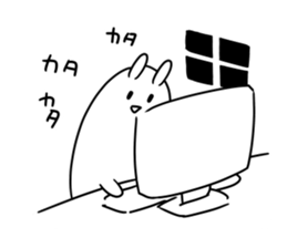 mokyu mokyu rabbit 2 sticker #7089869