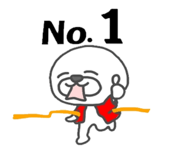 because I love you white sticker #7090200