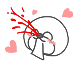 because I love you white sticker #7090219