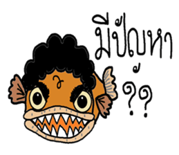 Monster fish sticker #7090370