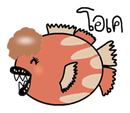 Monster fish sticker #7090374