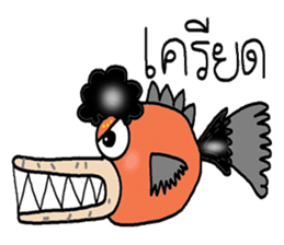 Monster fish sticker #7090377