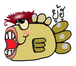 Monster fish sticker #7090381