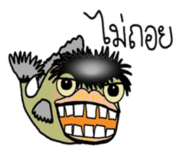 Monster fish sticker #7090382