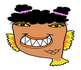 Monster fish sticker #7090388