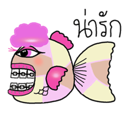 Monster fish sticker #7090390