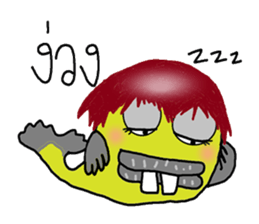 Monster fish sticker #7090392