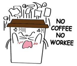 Koffie sticker #7090507