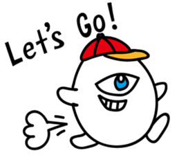 One eyed egg family, English version sticker #7090722